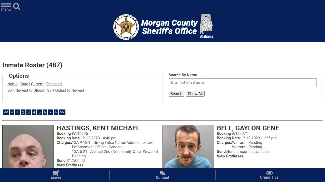 Inmate Roster (482) - Morgan County Sheriff, Al